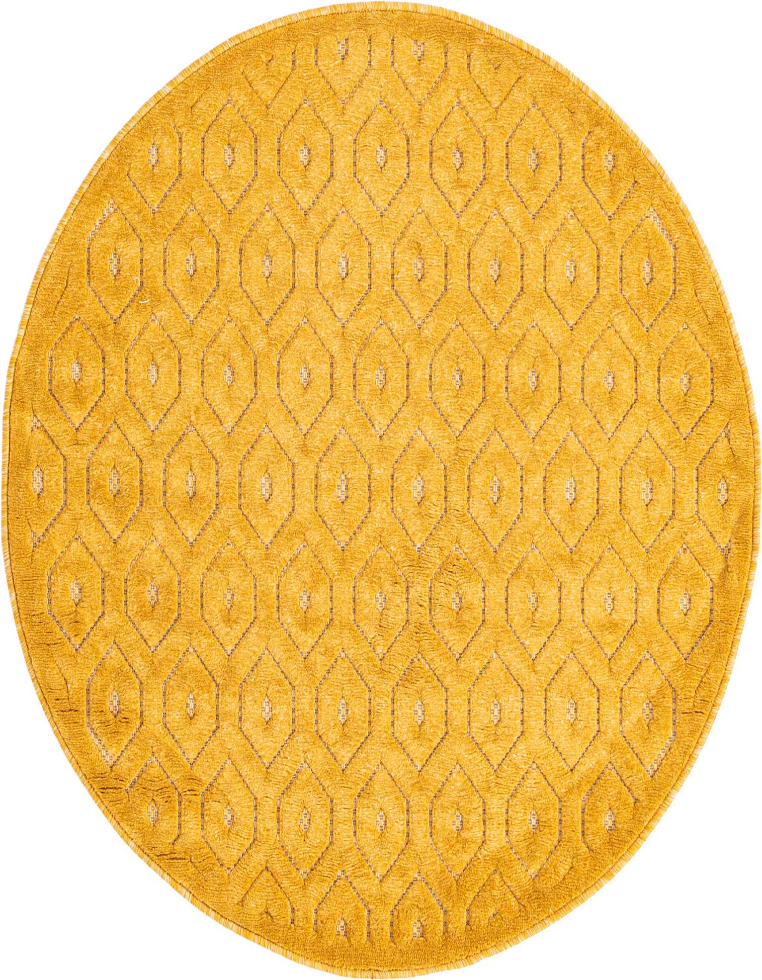 4' x 4' Easy-Clean Trellis Textured Indoor / Outdoor Round Rug