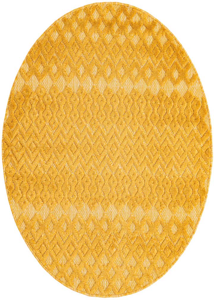 4' x 4' Easy-Clean Trellis Textured Indoor / Outdoor Round Rug