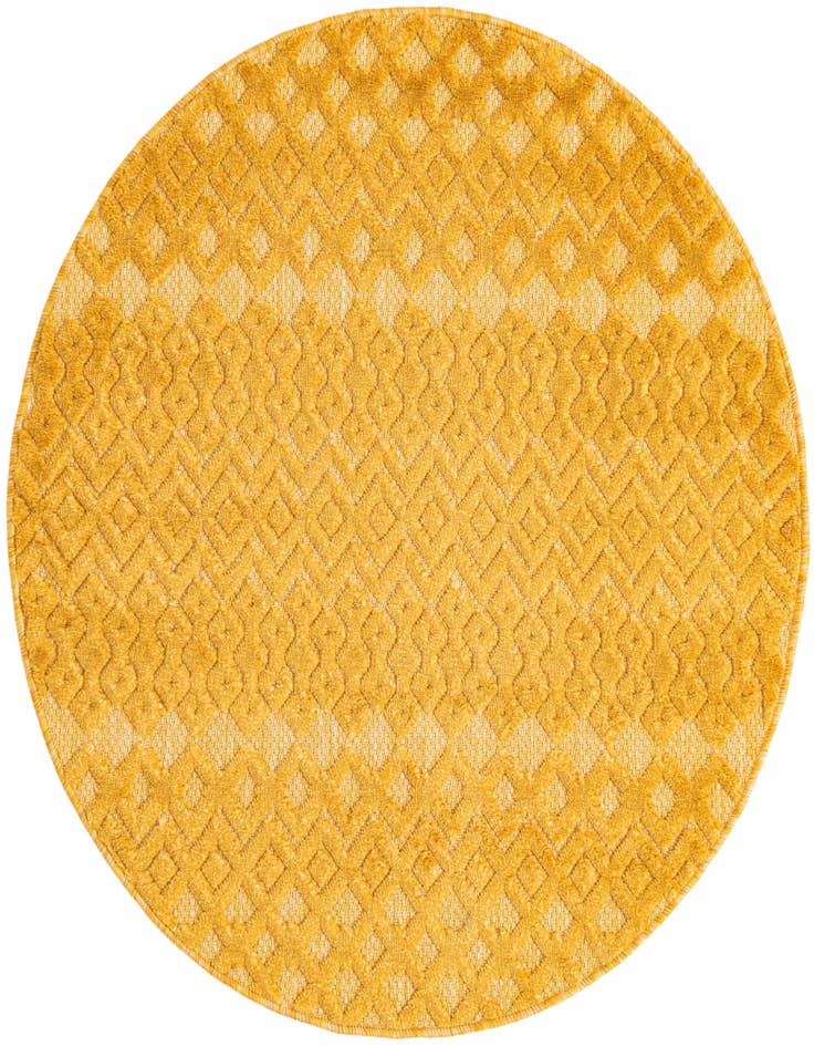 Detail image of 4' x 4' Easy-Clean Trellis Textured Indoor / Outdoor Round Rug