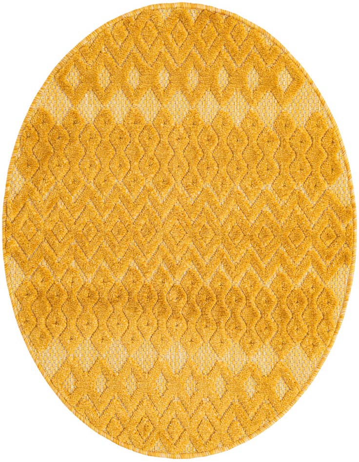 Detail image of 3' x 3' Easy-Clean Trellis Textured Indoor / Outdoor Round Rug