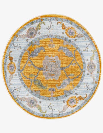Yellow Paragon Round Rug