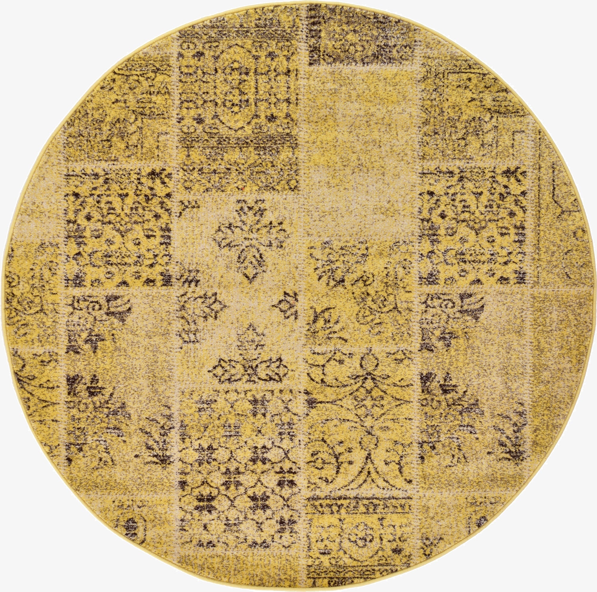 6' x 6' Patchwork Round Rug
