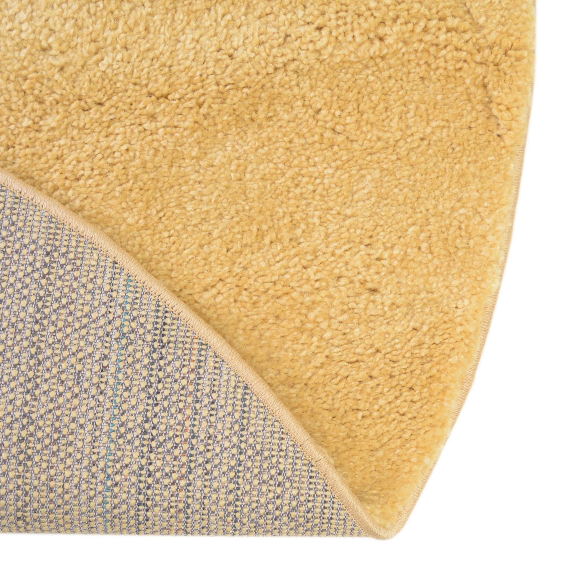 6' x 6' Solid Frieze Round Rug