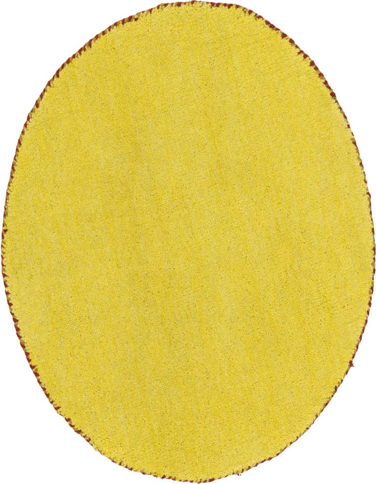 Detail image of 2' 4 x 2' 4 Solid Gabbeh Wool Round Rug