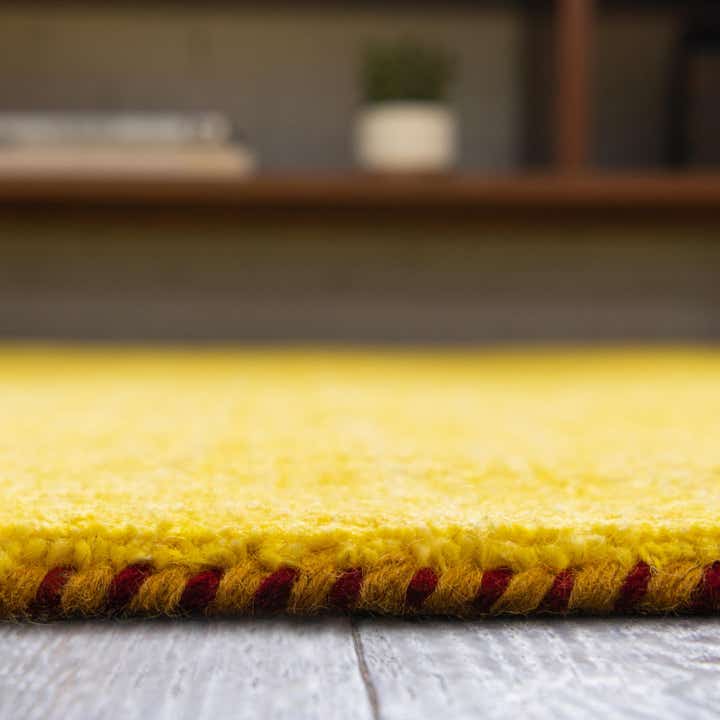 6' 7 x 6' 7 Solid Gabbeh Wool Round Rug