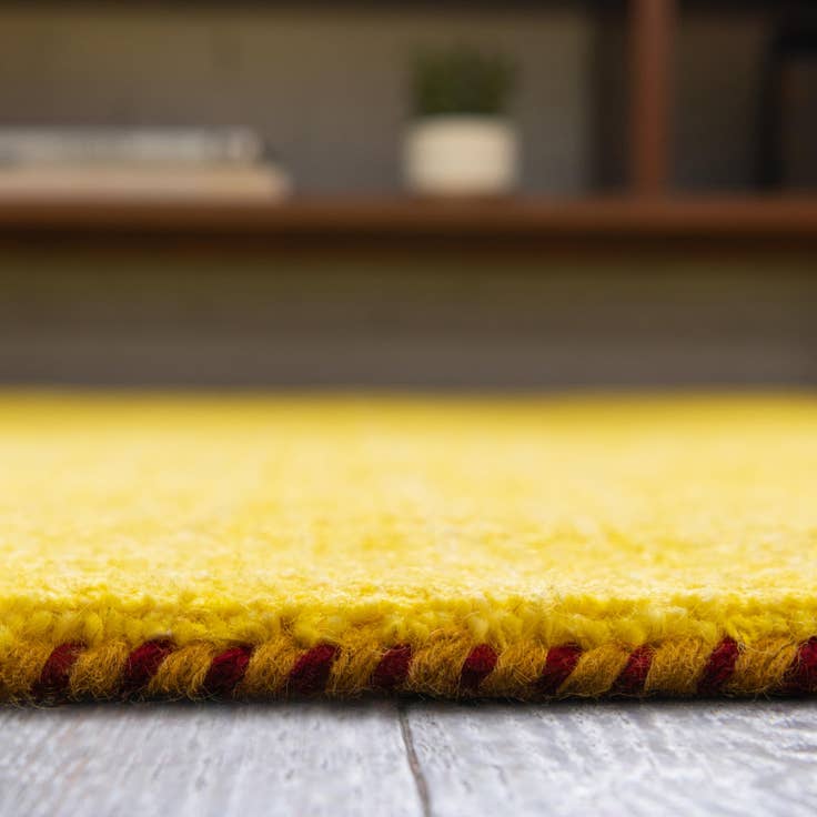 Detail image of 6' 7 x 6' 7 Solid Gabbeh Wool Round Rug