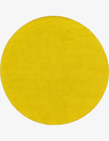 6' 7 x 6' 7 Solid Gabbeh Wool Round Rug