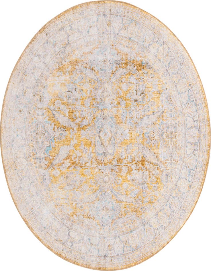 Detail image of 5' x 5' Washable Timeless Round Rug