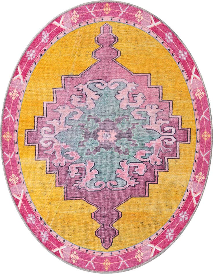 Detail image of 3' 6 x 3' 6 Washable Timeless Round Rug