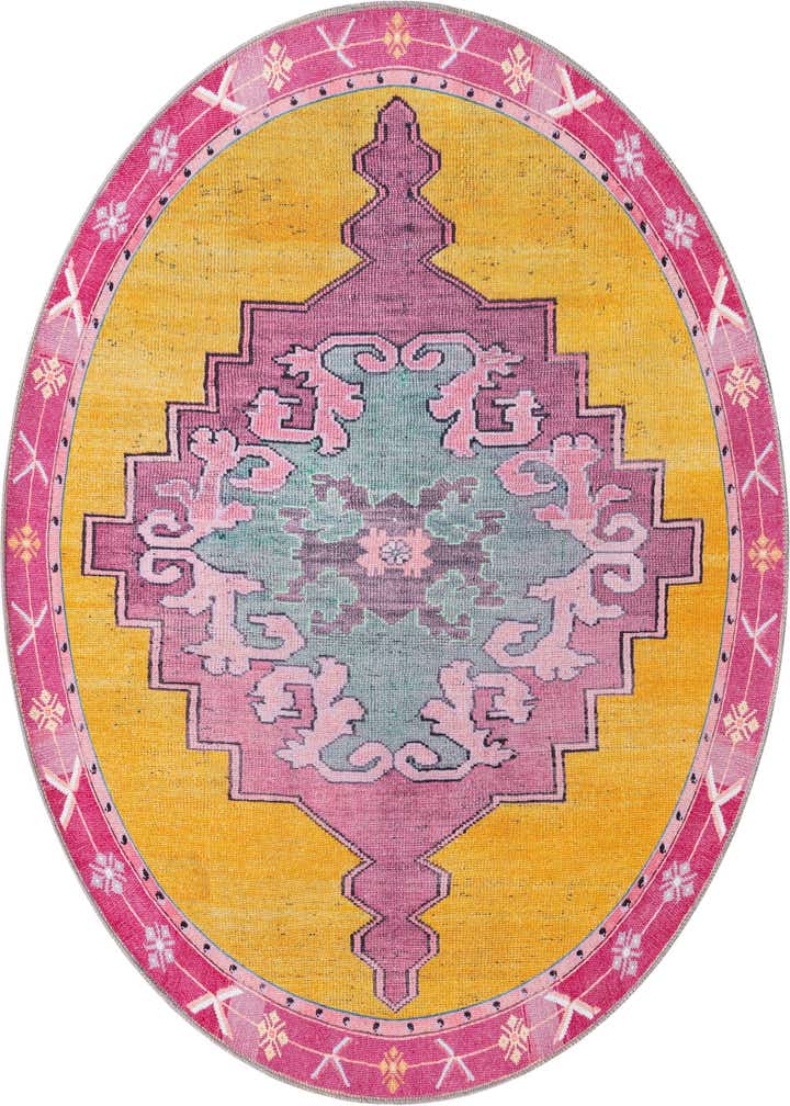 5' x 5' Washable Timeless Round Rug