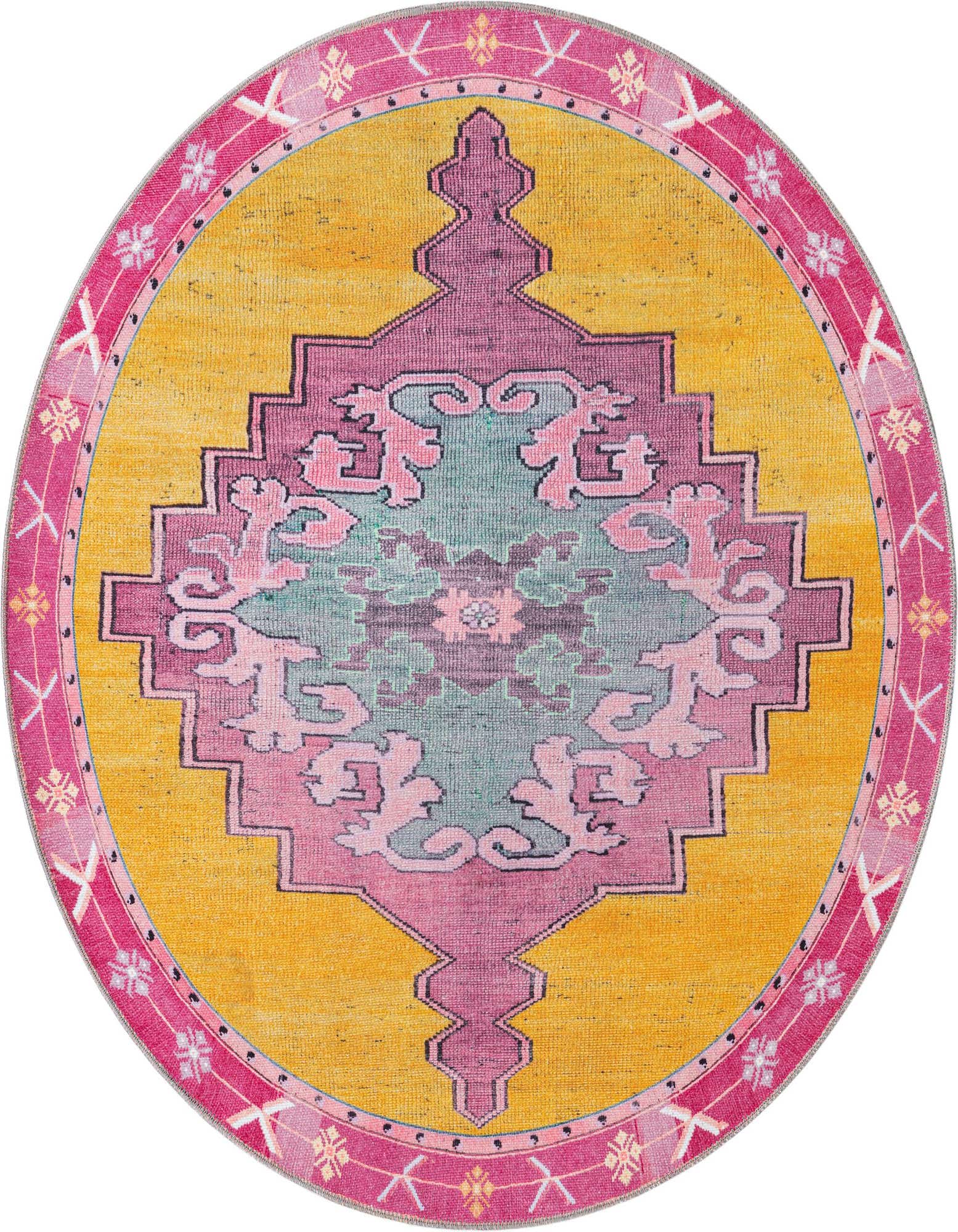 5' x 5' Washable Timeless Round Rug