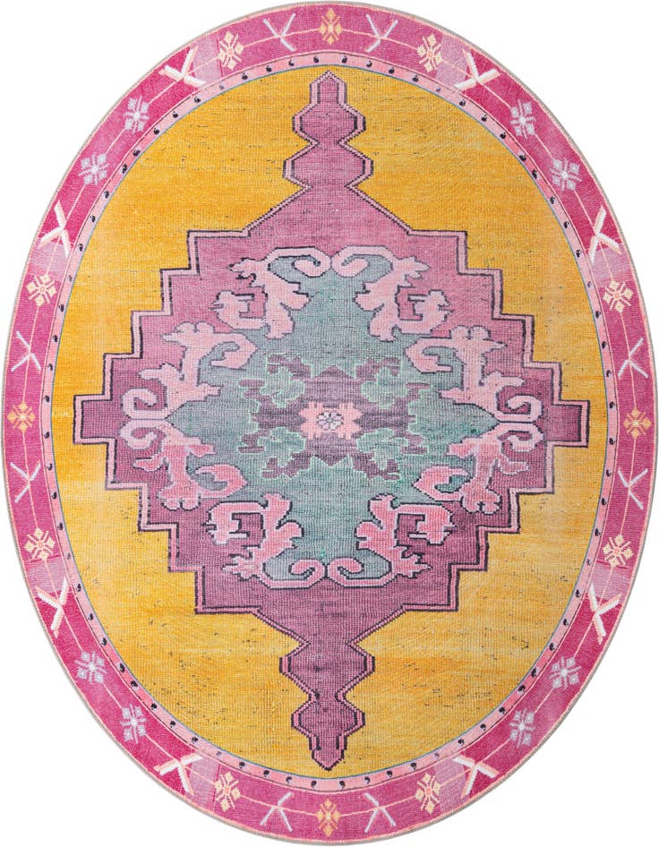 Detail image of 7' 7 x 7' 7 Washable Timeless Round Rug