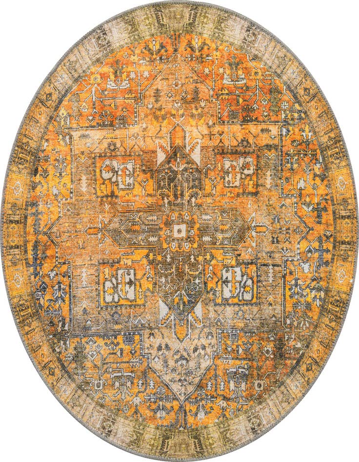Detail image of 3' 6 x 3' 6 Washable Timeless Round Rug