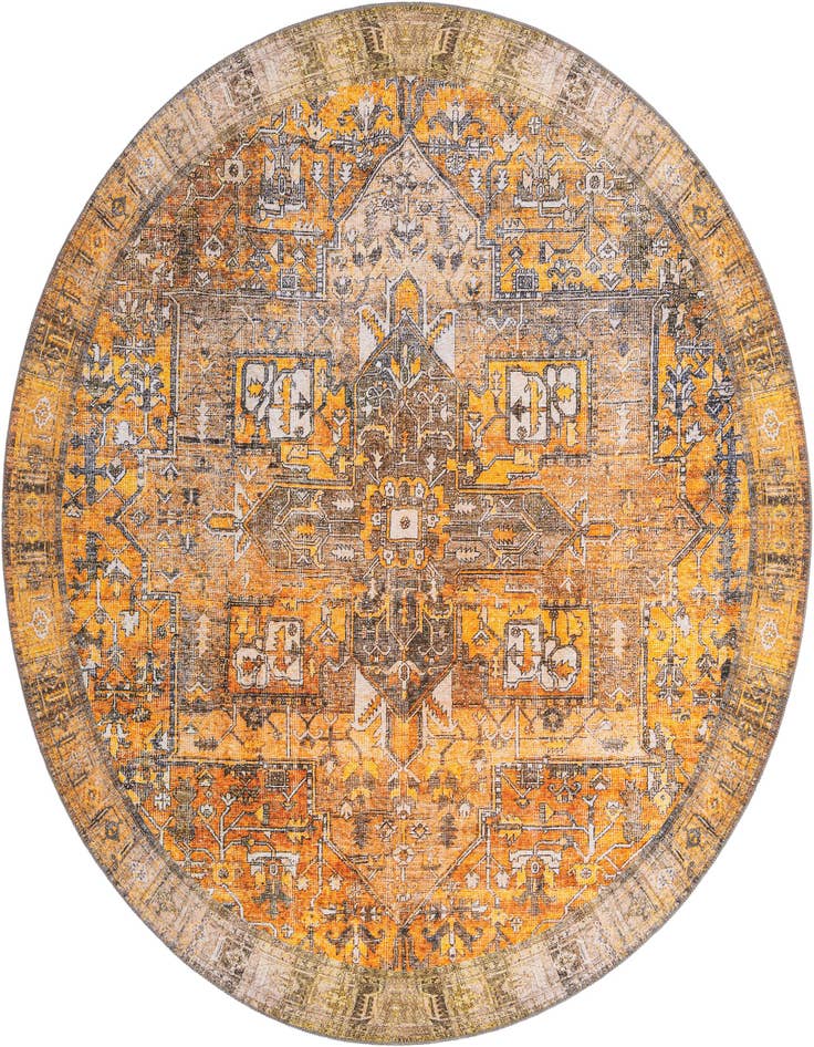 Detail image of 7' 6 x 7' 6 Washable Timeless Round Rug