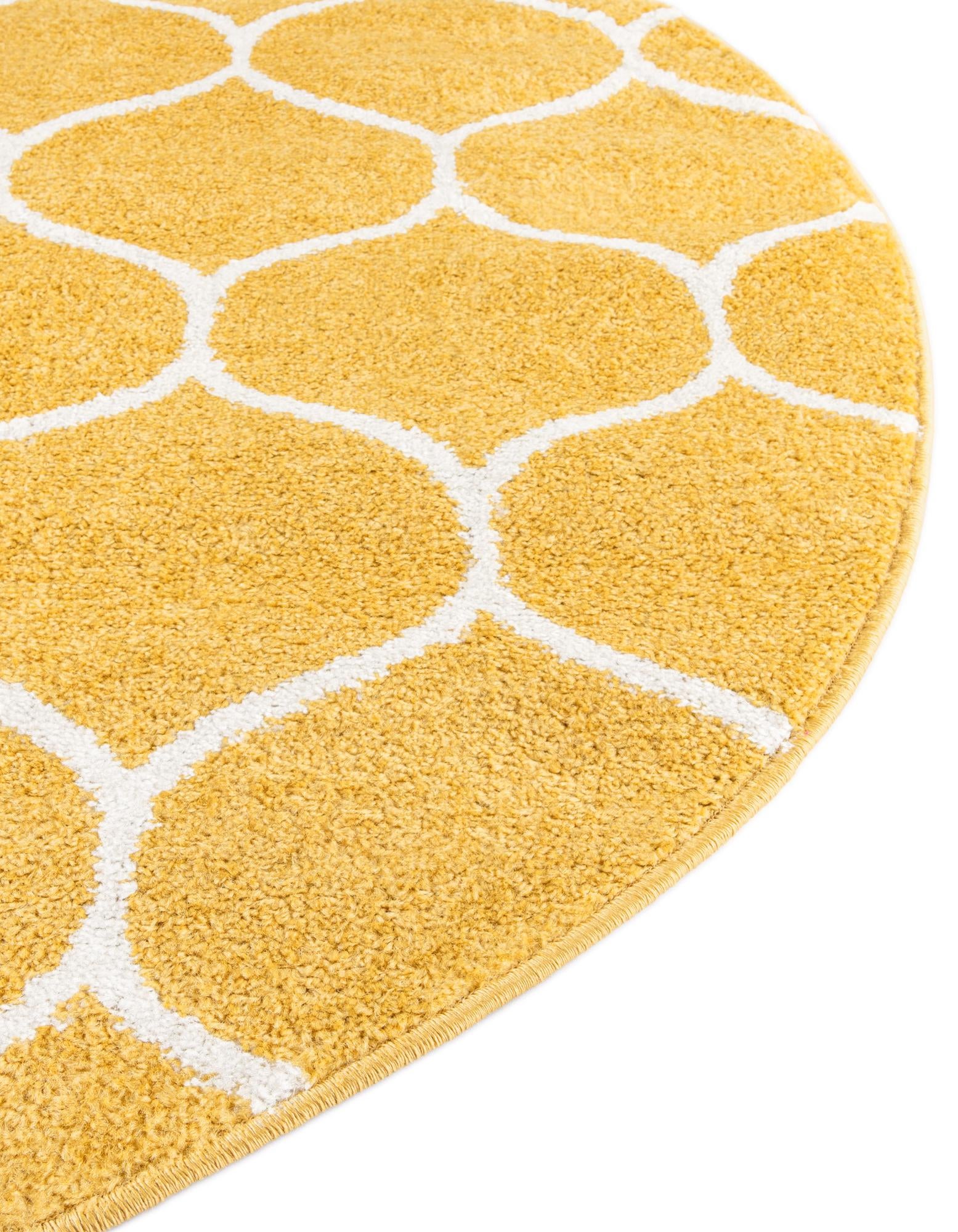 5' 3 x 5' 3 Trellis Frieze Round Rug
