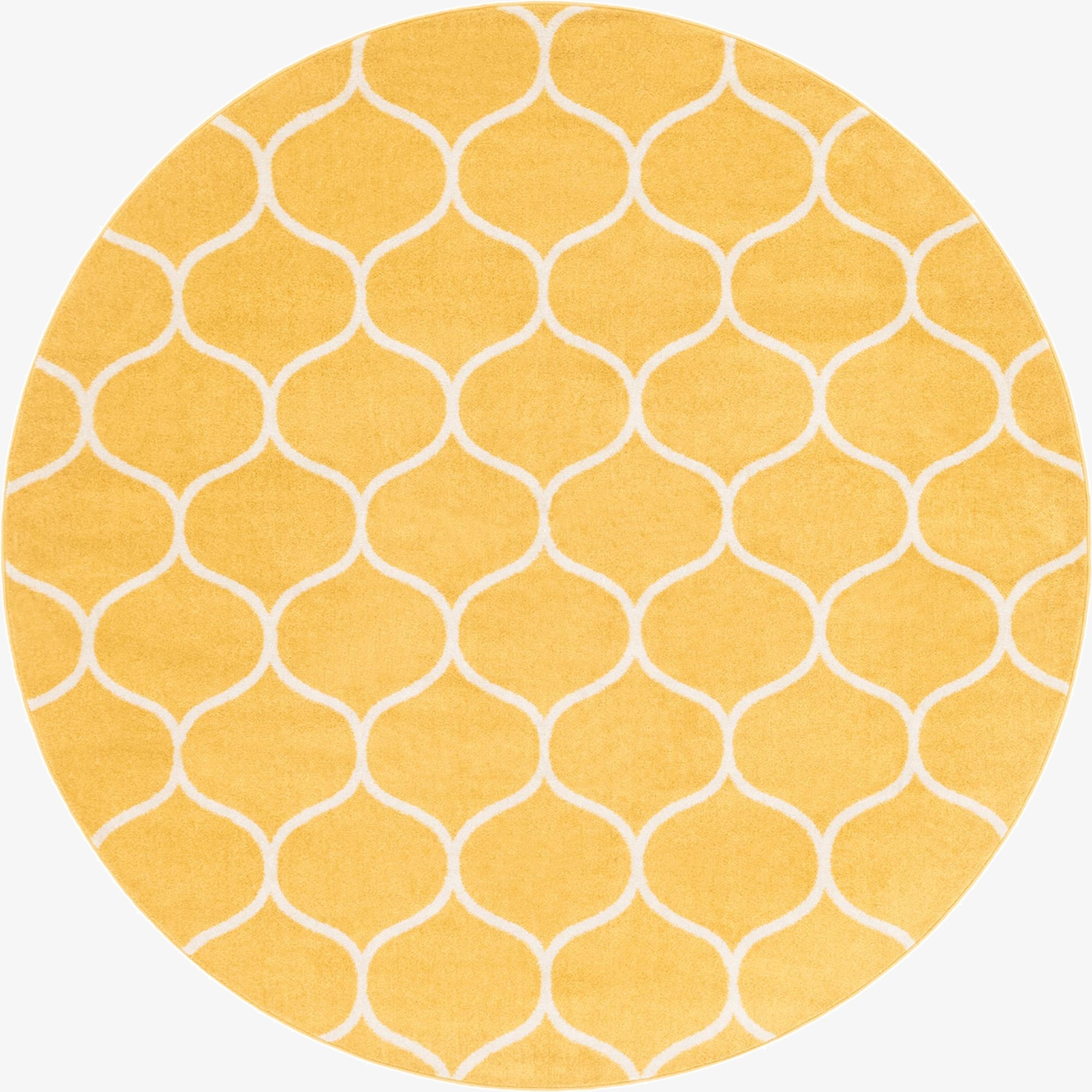 7' x 7' Trellis Frieze Round Rug