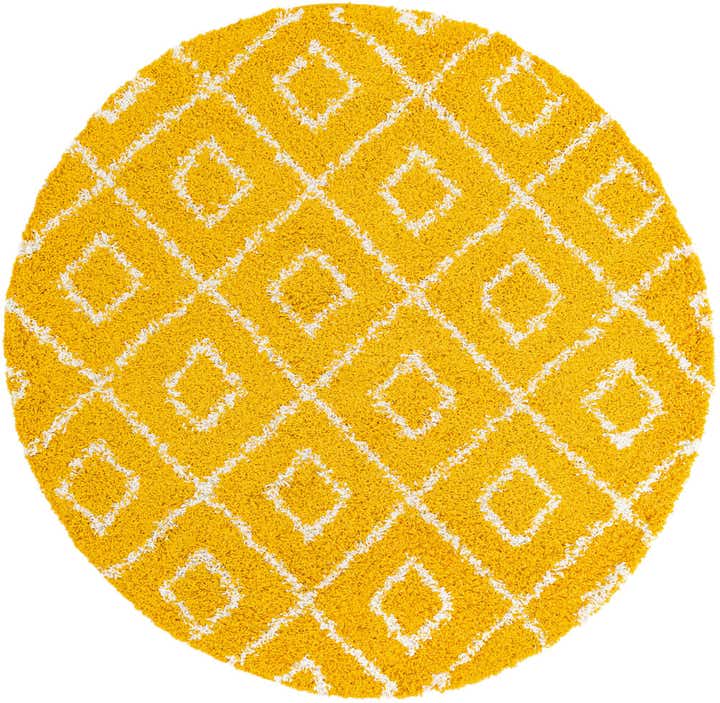 185cm x 185cm Trellis Shag Tapis Rond