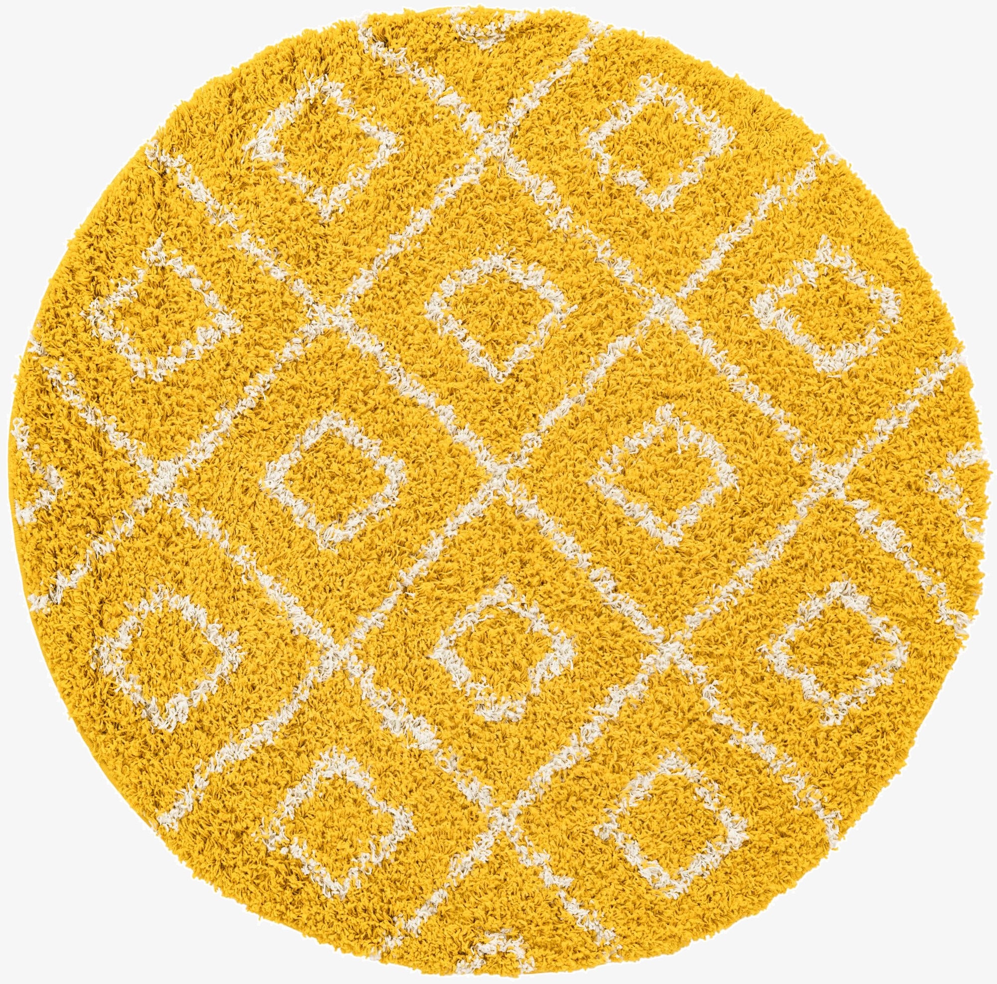 5' 3 x 5' 3 Trellis Shag Round Rug