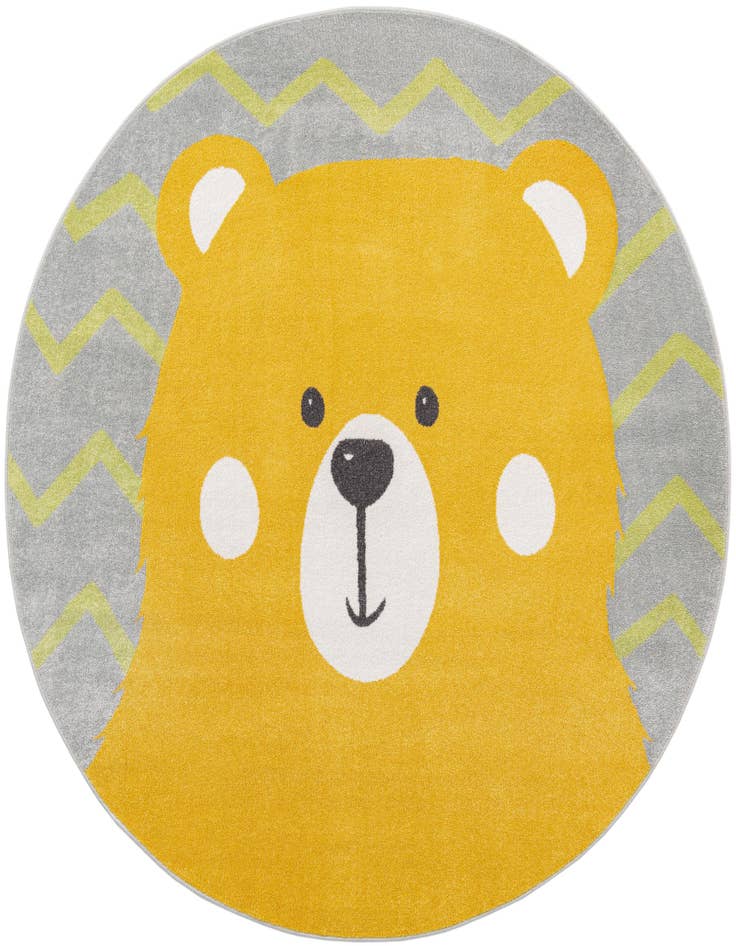 Detail image of 7' 10 x 7' 10 Bear Whimsy Kids Round Rug