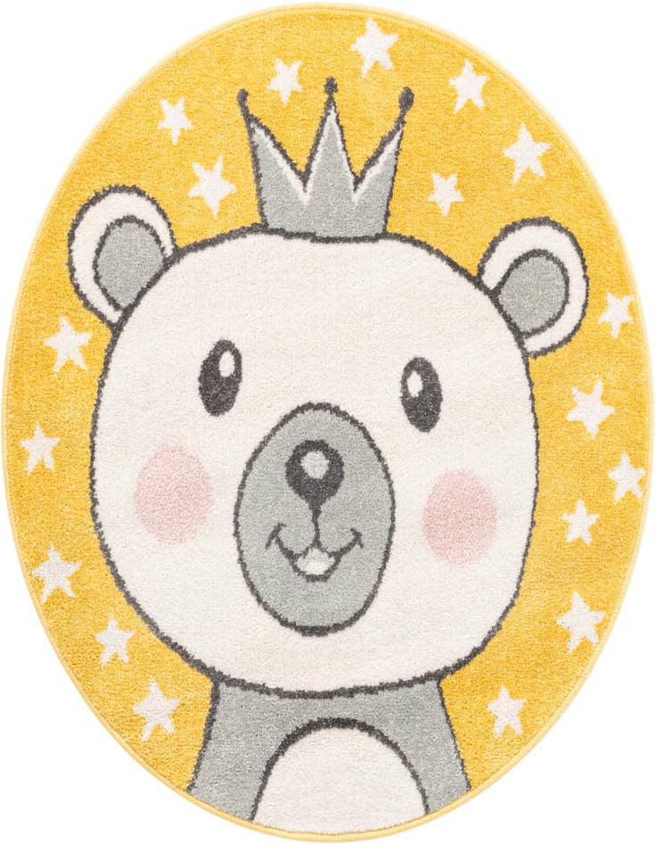 Detail image of 3' 3 x 3' 3 Bear Whimsy Kids Round Rug