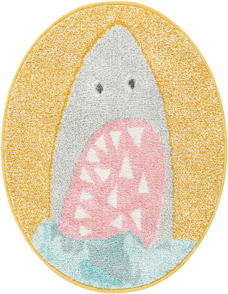 Detail image of 2' 2 x 2' 2 Shark Whimsy Kids Round Rug