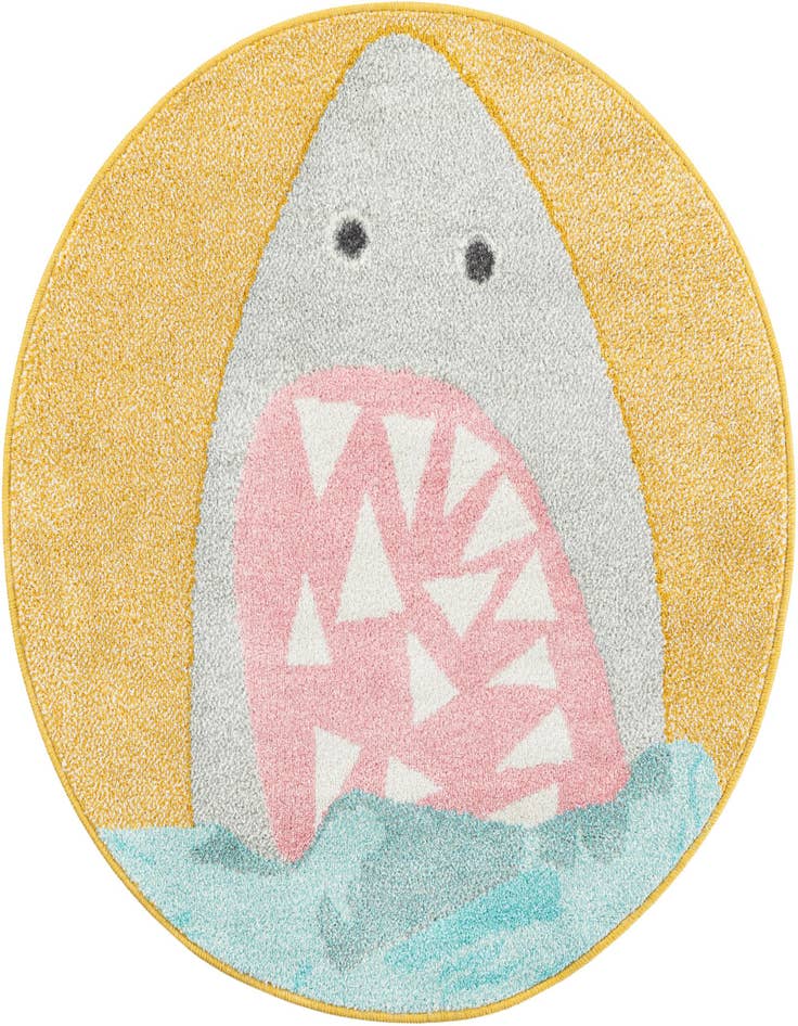 Detail image of 3' 3 x 3' 3 Shark Whimsy Kids Round Rug