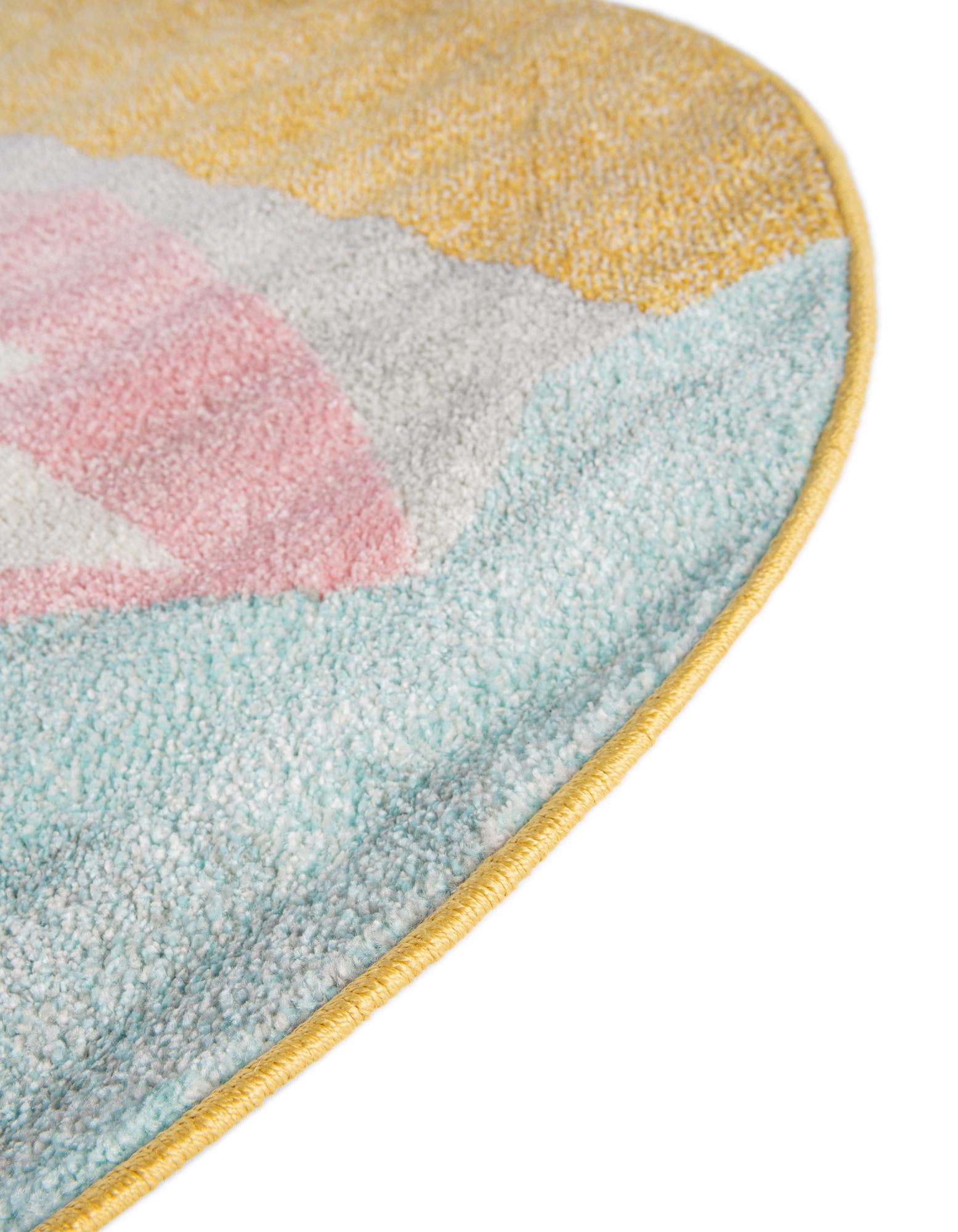7' 10 x 7' 10 Shark Whimsy Kids Round Rug