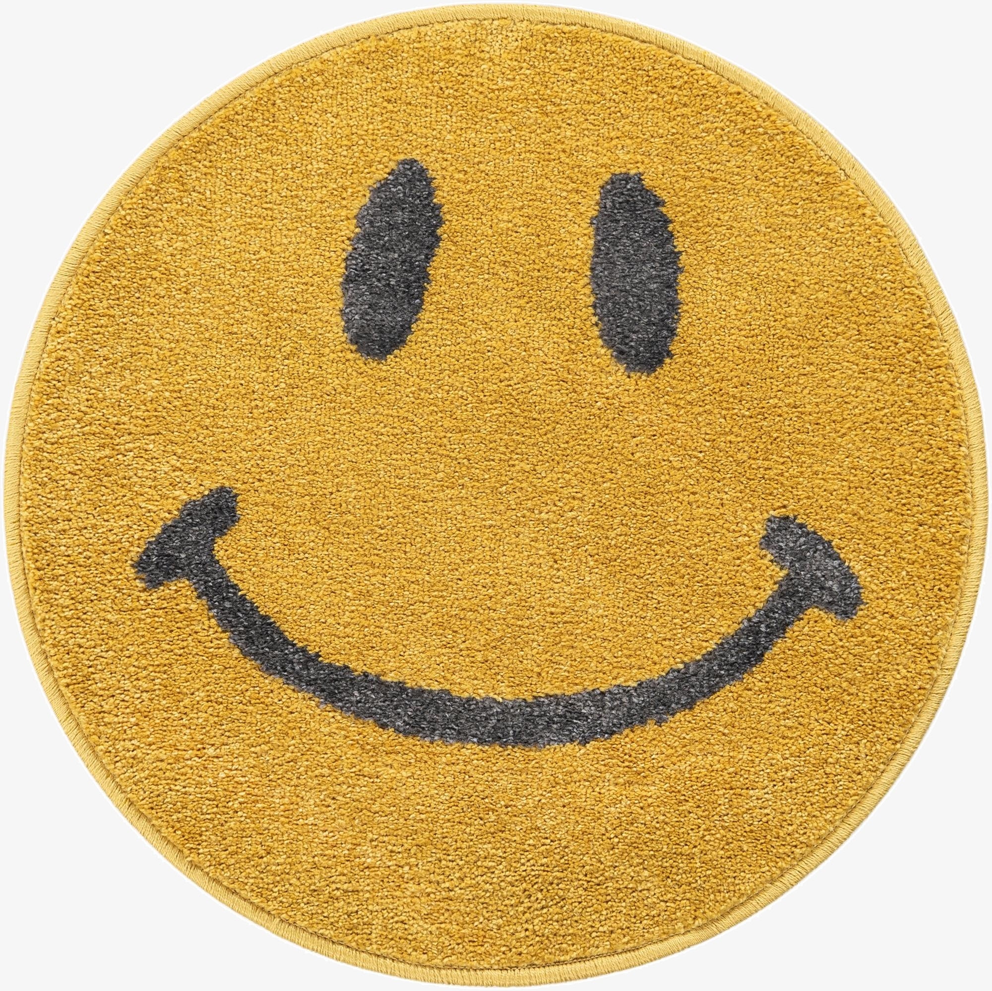 2' 2 x 2' 2 Smiley Face Whimsy Kids Round Rug