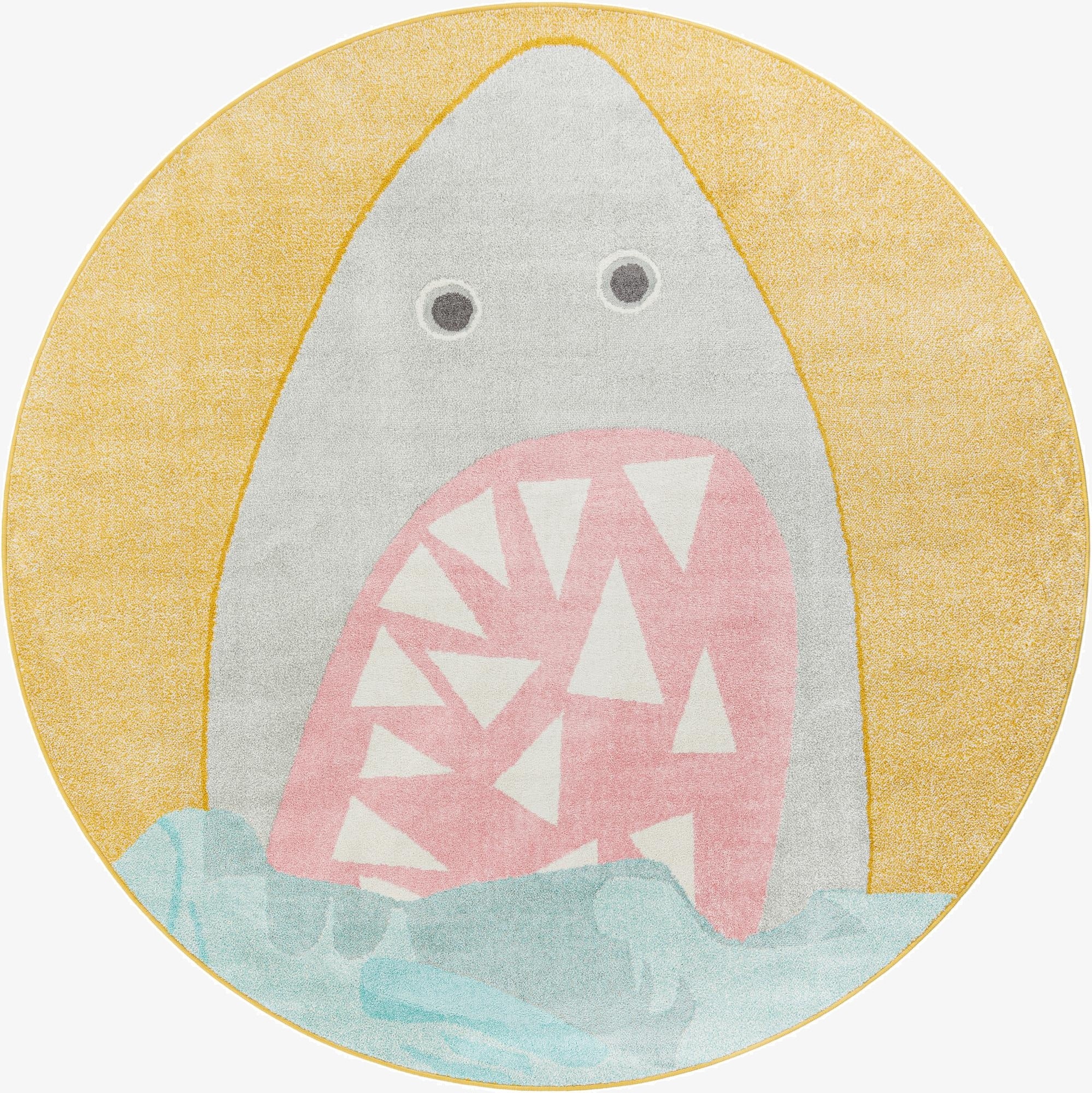 Primary image 7' 10 x 7' 10 Shark Whimsy Kids Round Rug