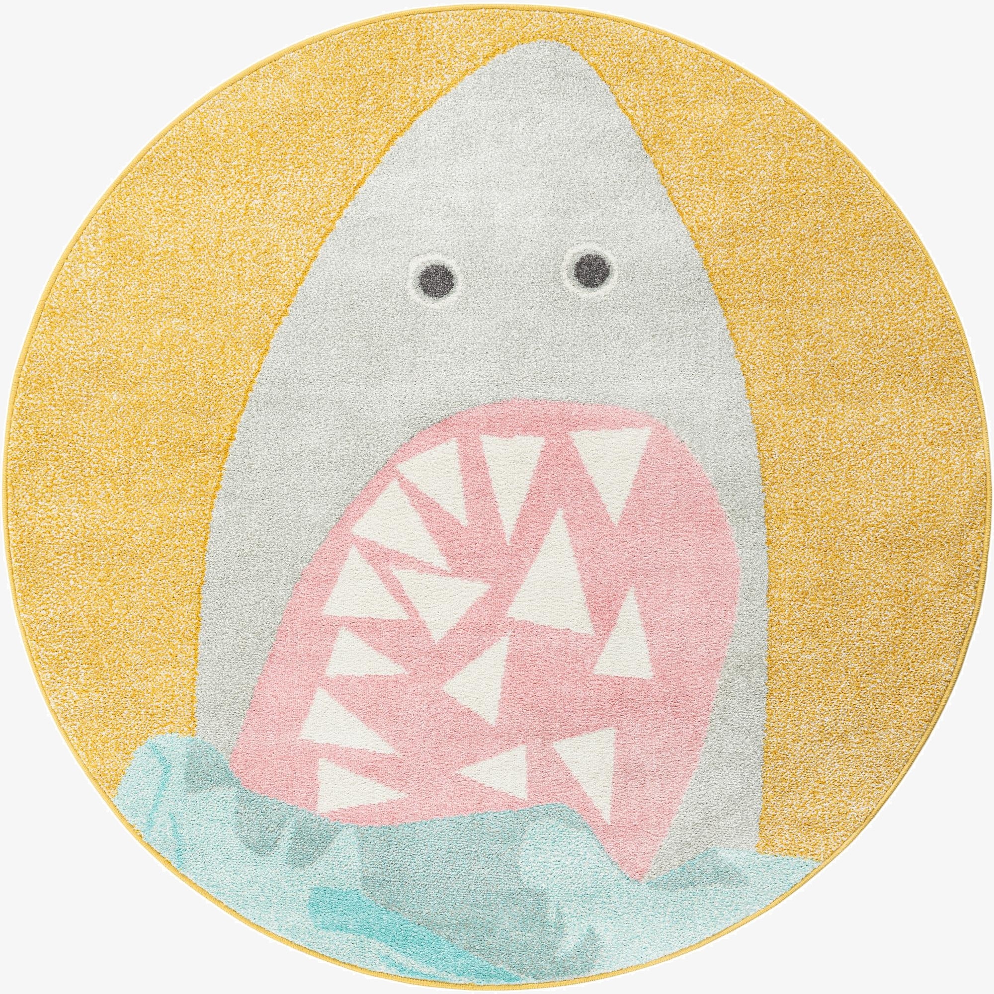 Primary image 5' 1 x 5' 1 Shark Whimsy Kids Round Rug