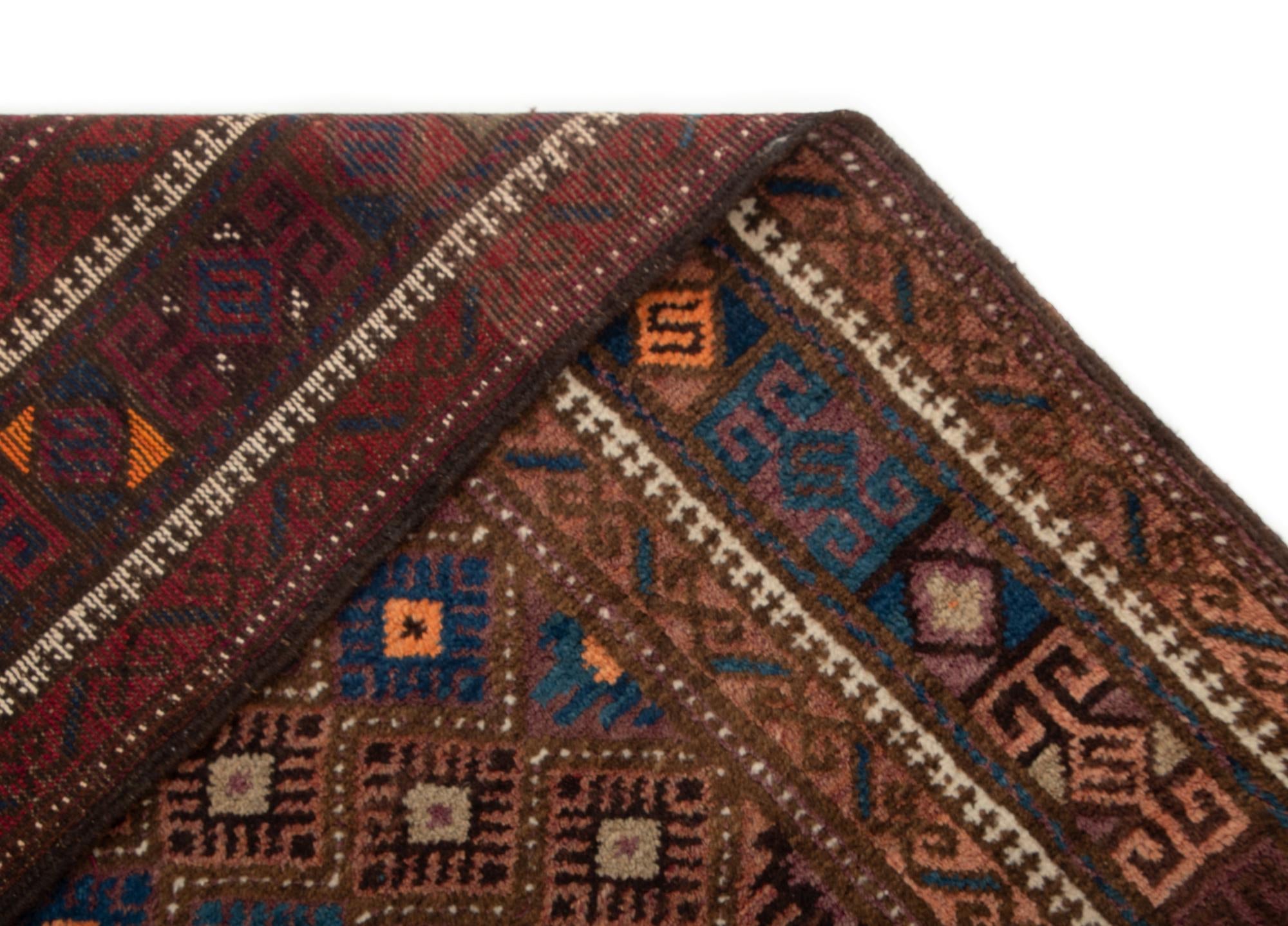 3' 8 x 9' 3 Balouch Wool Runner Rug