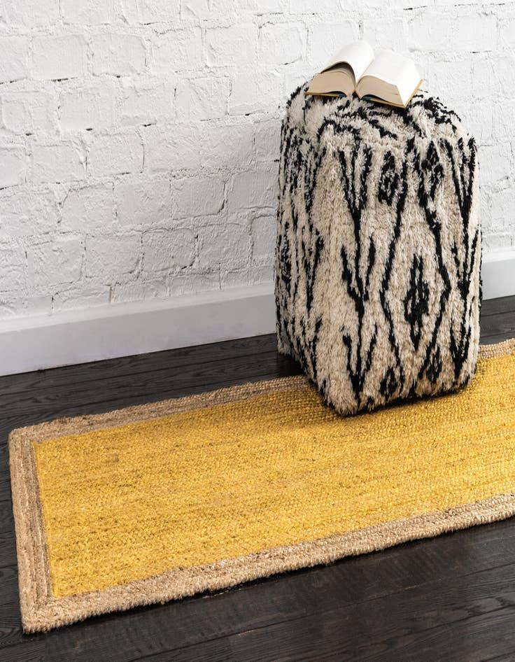 Detail image of 2' 7 x 6' 1  Hand Braided Jute Runner Rug