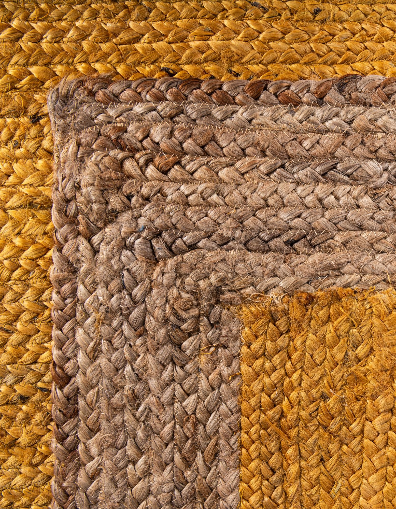 2' 7 x 6' 1 Handmade Braided Jute Runner Rug