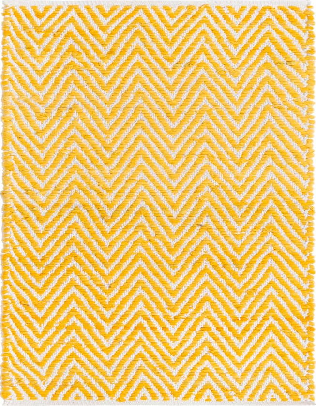 Detail image of 2' 2 x 6' 1 Hand Woven Chindi Chevron Runner Rug
