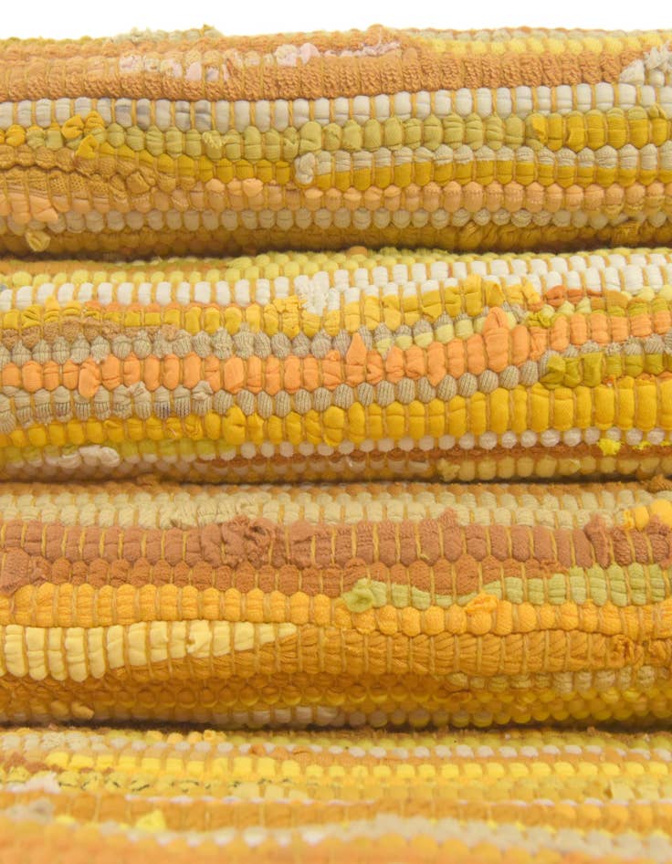 Detail image of 2' 7 x 9' 10  Hand Woven Chindi Cotton Runner Rug