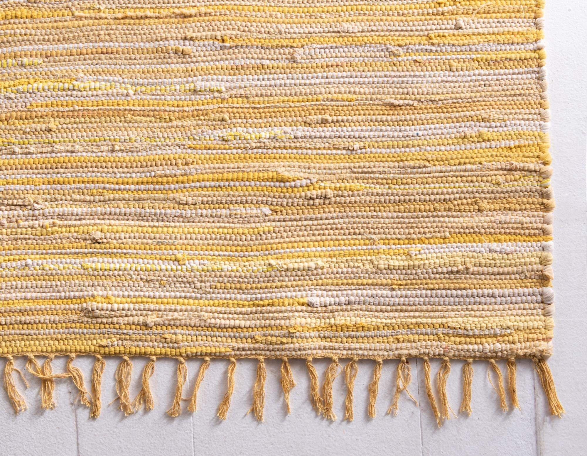 2' 2 x 6' 7 Hand Woven Chindi Cotton Runner Rug