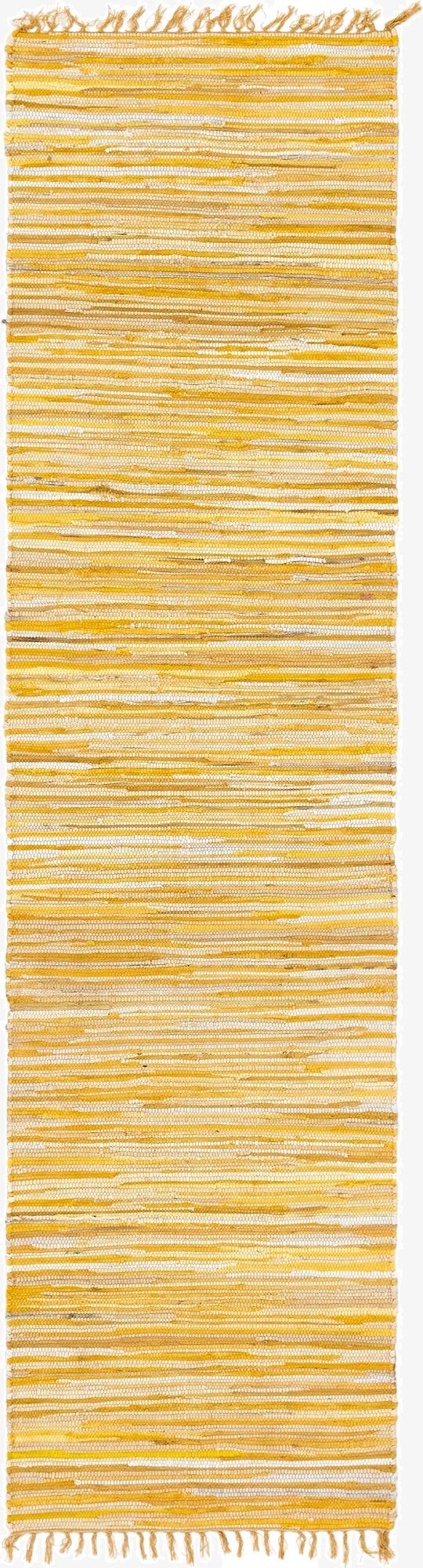 Primary image 2' 7 x 9' 10  Hand Woven Chindi Cotton Runner Rug