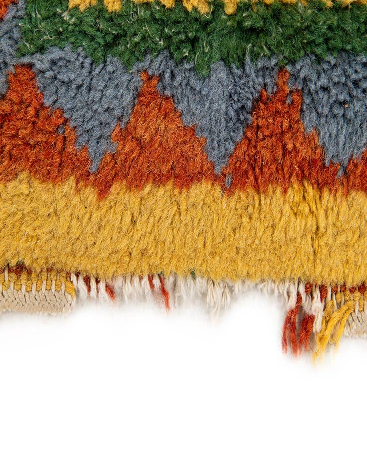 Detail image of 2' 4 x 4' 10  Hand Knotted Gabbeh Wool Runner Rug