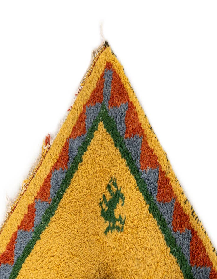 Detail image of 2' 4 x 4' 10  Hand Knotted Gabbeh Wool Runner Rug