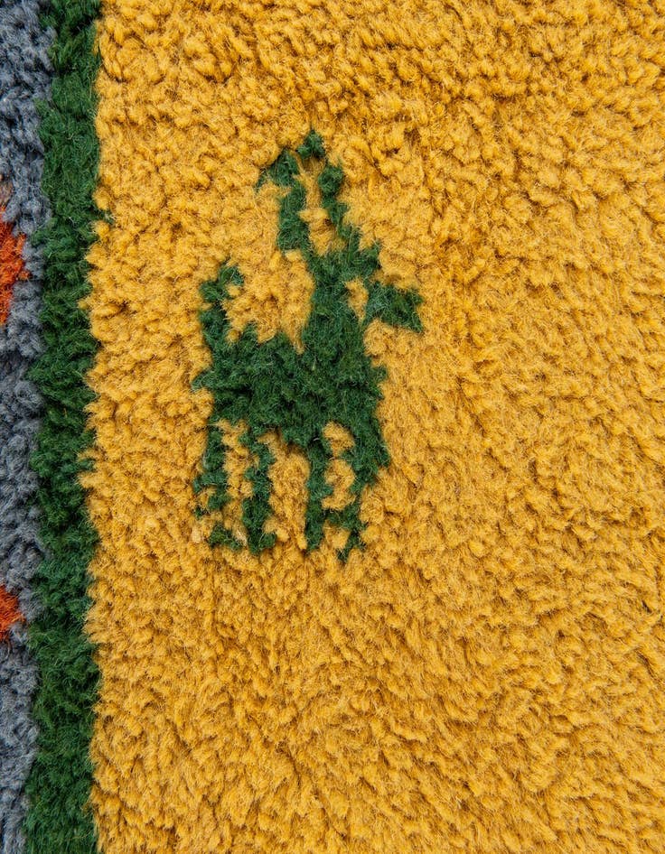 Detail image of 2' 4 x 4' 10  Hand Knotted Gabbeh Wool Runner Rug