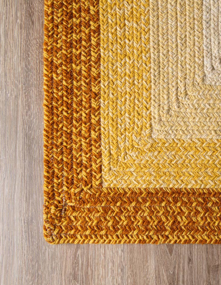 Detail image of 2' x 6' 1  Hand Hand Braided Wool Runner Rug