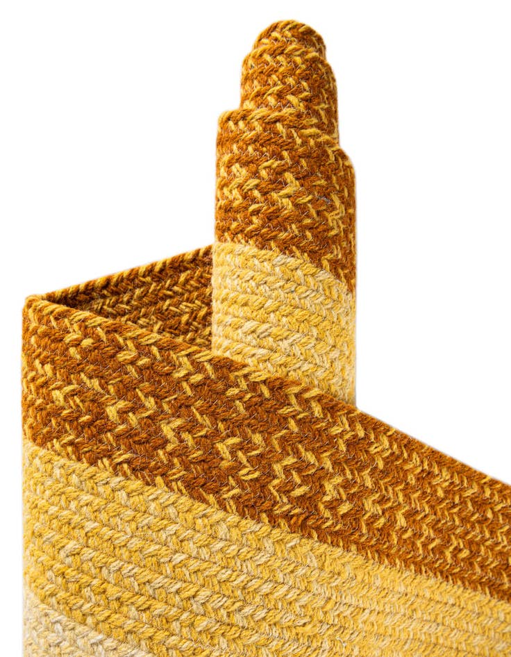 Detail image of 2' x 6' 1  Hand Hand Braided Wool Runner Rug