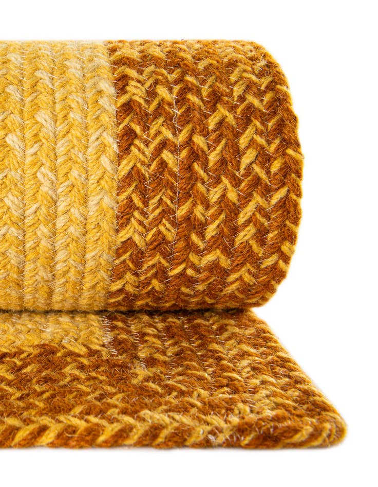 Detail image of 2' x 6' 1  Hand Hand Braided Wool Runner Rug