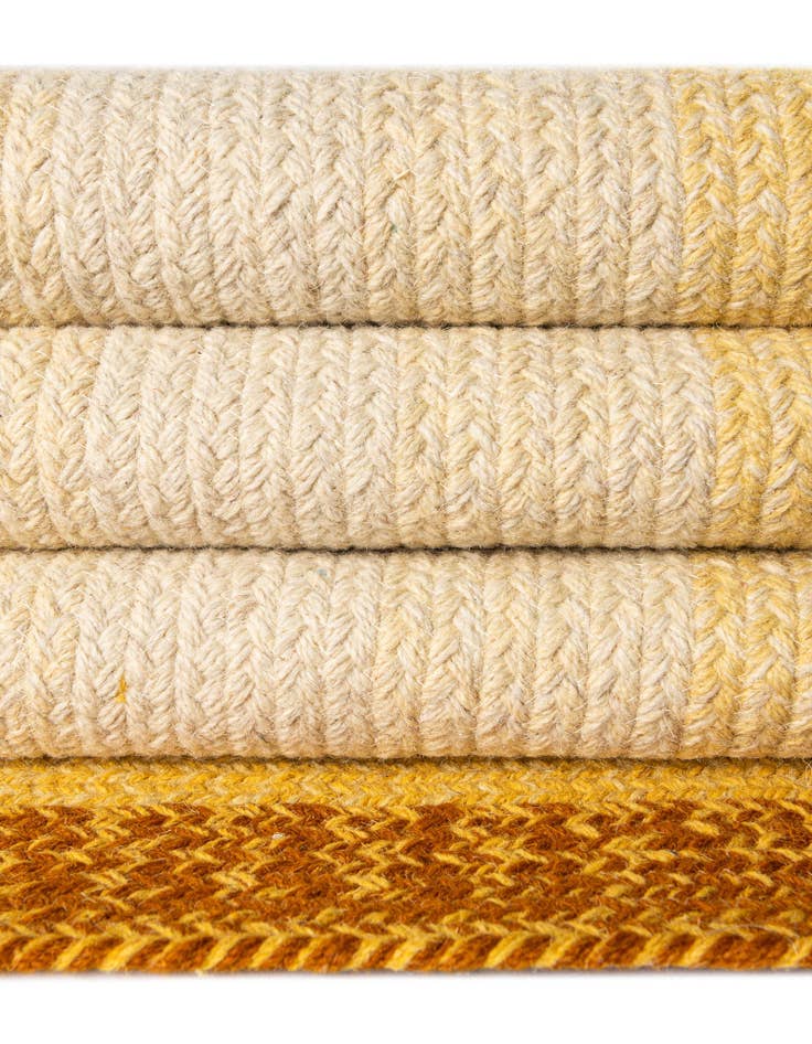 Detail image of 2' x 6' 1  Hand Hand Braided Wool Runner Rug