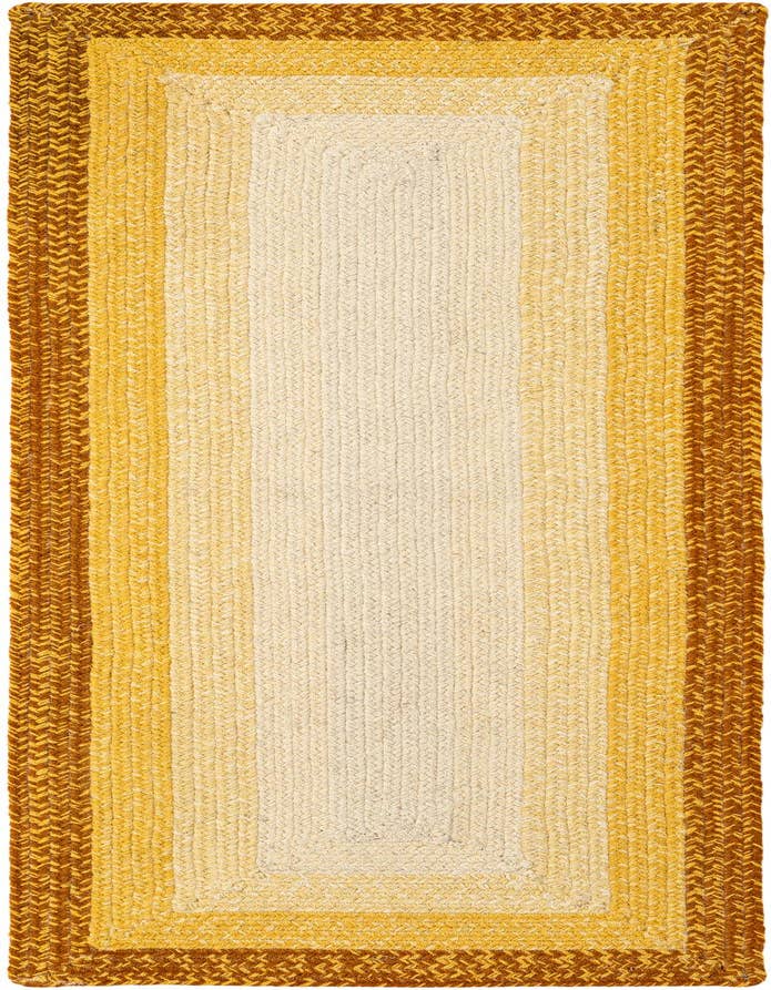 Detail image of 2' x 6' 1  Hand Hand Braided Wool Runner Rug