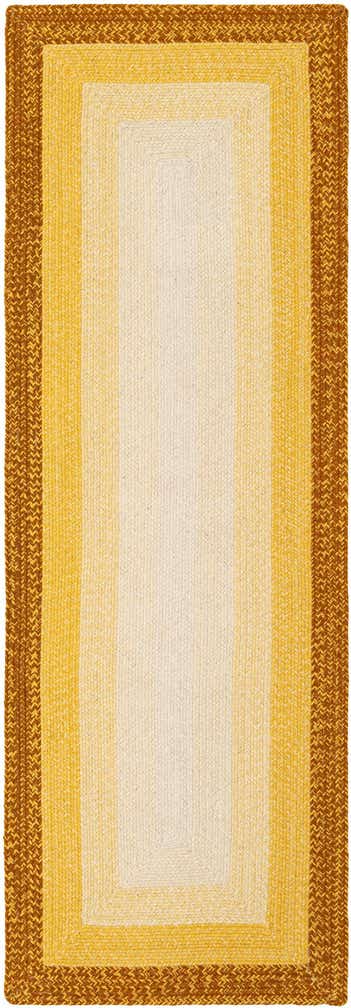 2' 7 x 8' Handmade Hand Braided Wool Runner Rug