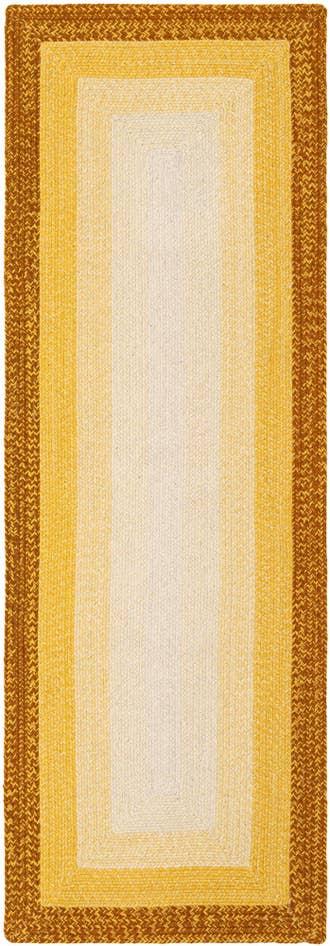 Detail image of 2' 7 x 8' Handmade Hand Braided Wool Runner Rug