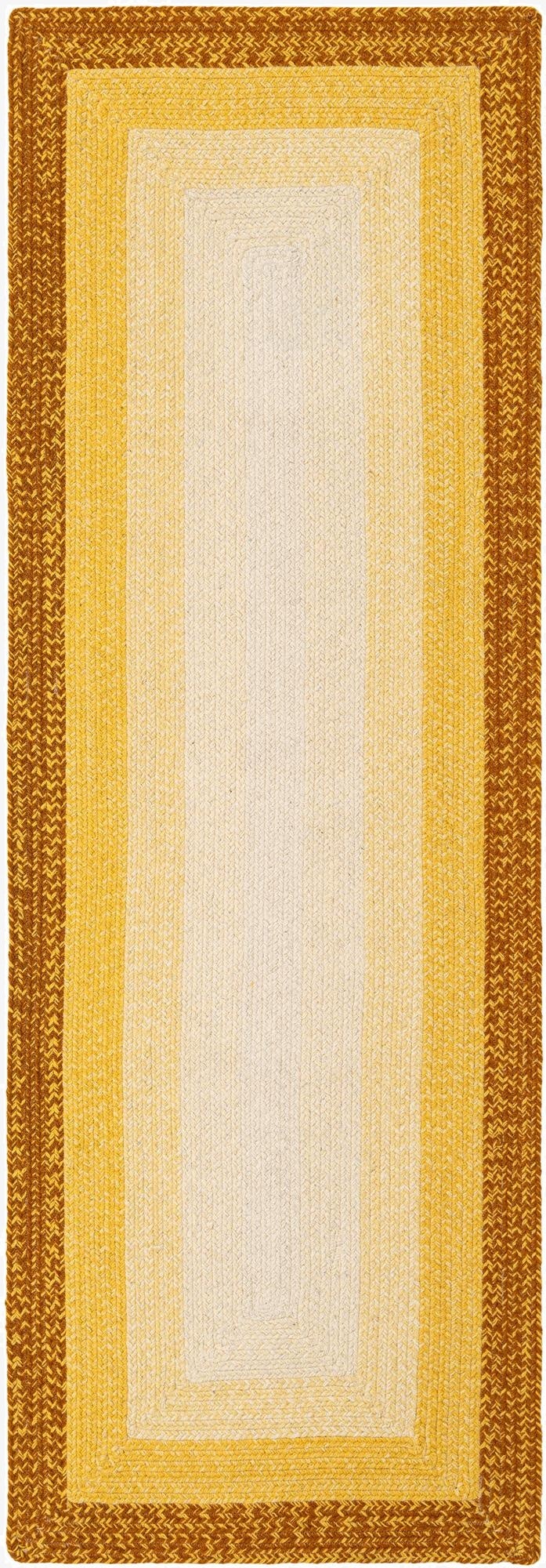 2' 7 x 8'  Hand Hand Braided Wool Runner Rug