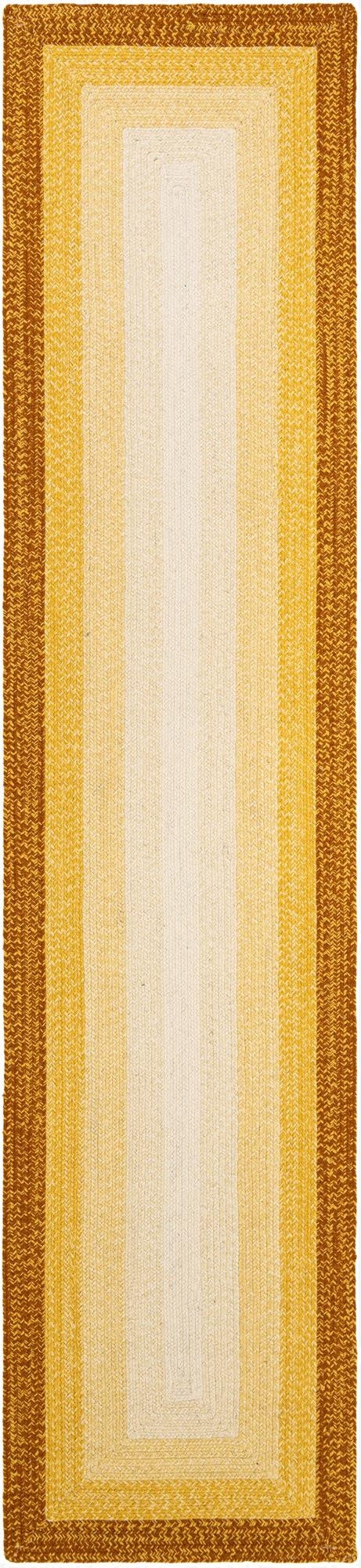 2' 7 x 12' Hand Braided Wool Runner Rug