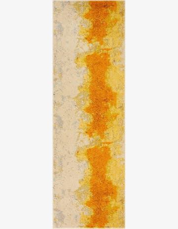 Yellow Washable Hyacinth Runner Rug